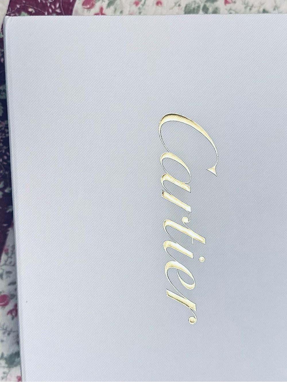 Cartier White Box with Gold Logo